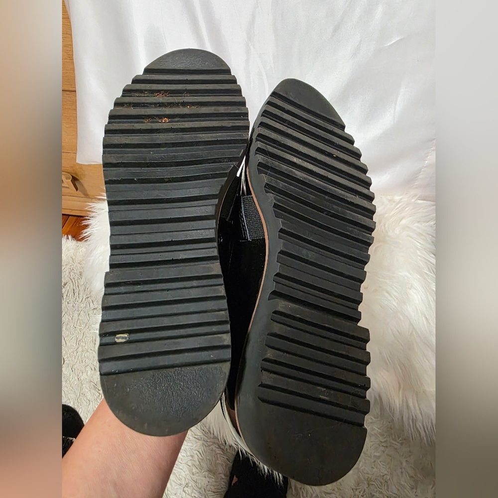 Halogen Black and Gray Leather & Wool Loafers - Picture 5 of 7